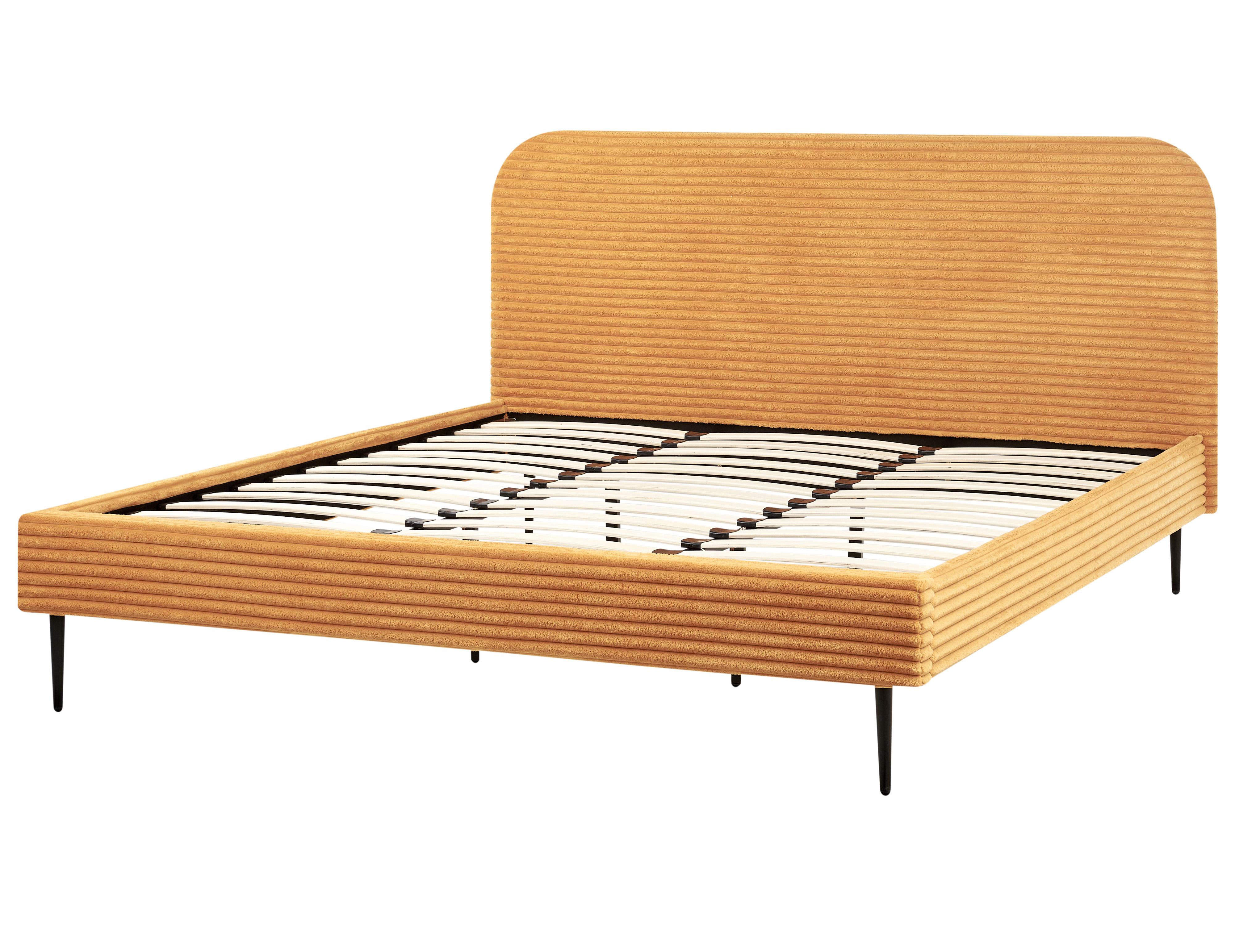 Bed Corduroy FLAYAT 180 x 200 cm Oranje