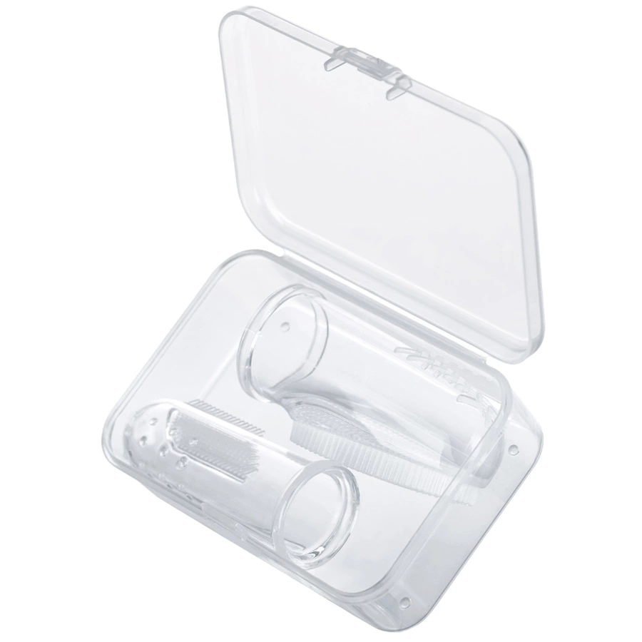 haakaa® Fingerzahnbürste Baby, transparent
