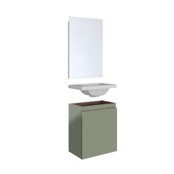 Allibert Fonteinmeubel Portopack met Spiegel - Groen - 40 cm