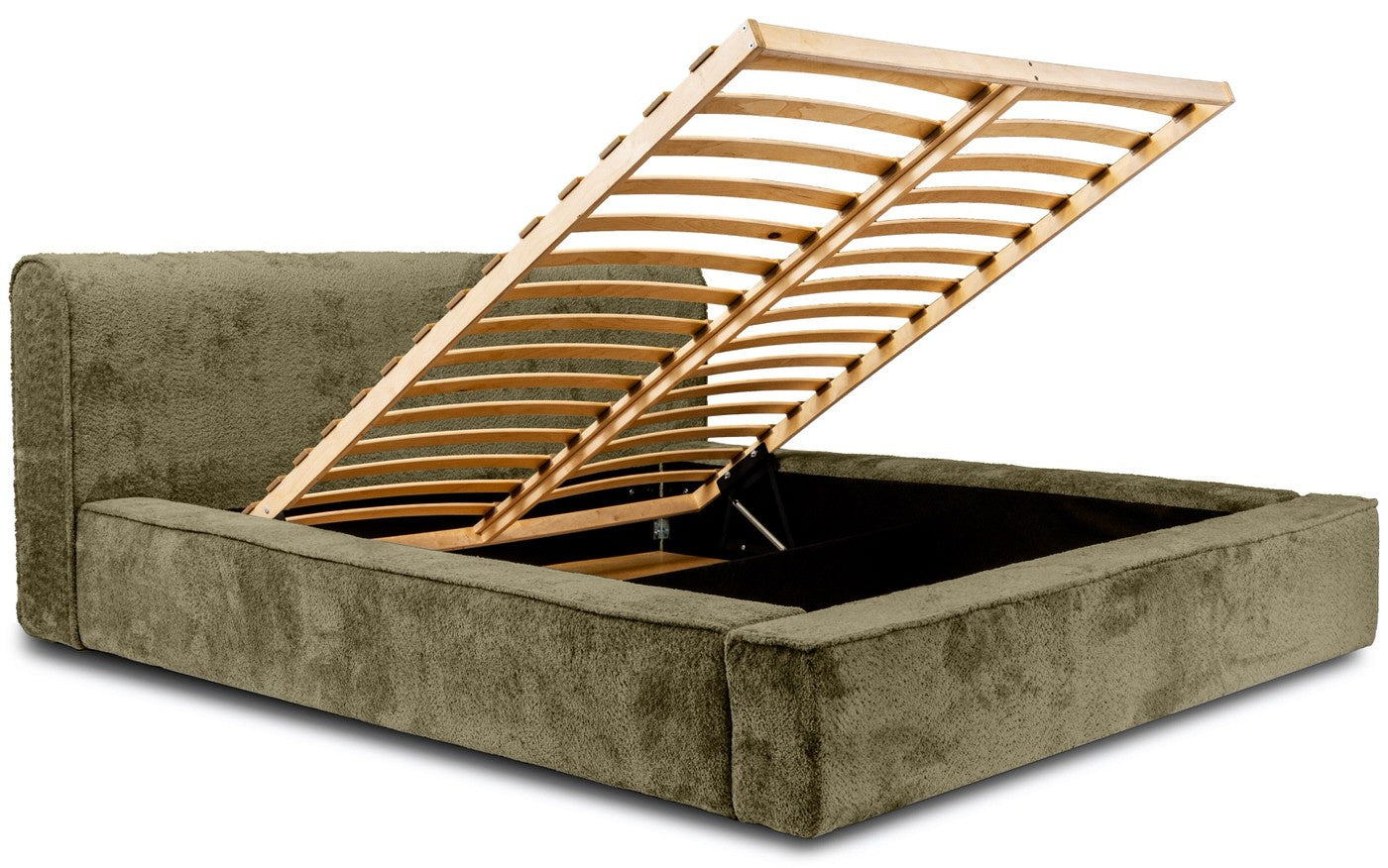 Trae Mobler Fatima 180 x 200 cm Gestoffeerd Bed Olijfgroen