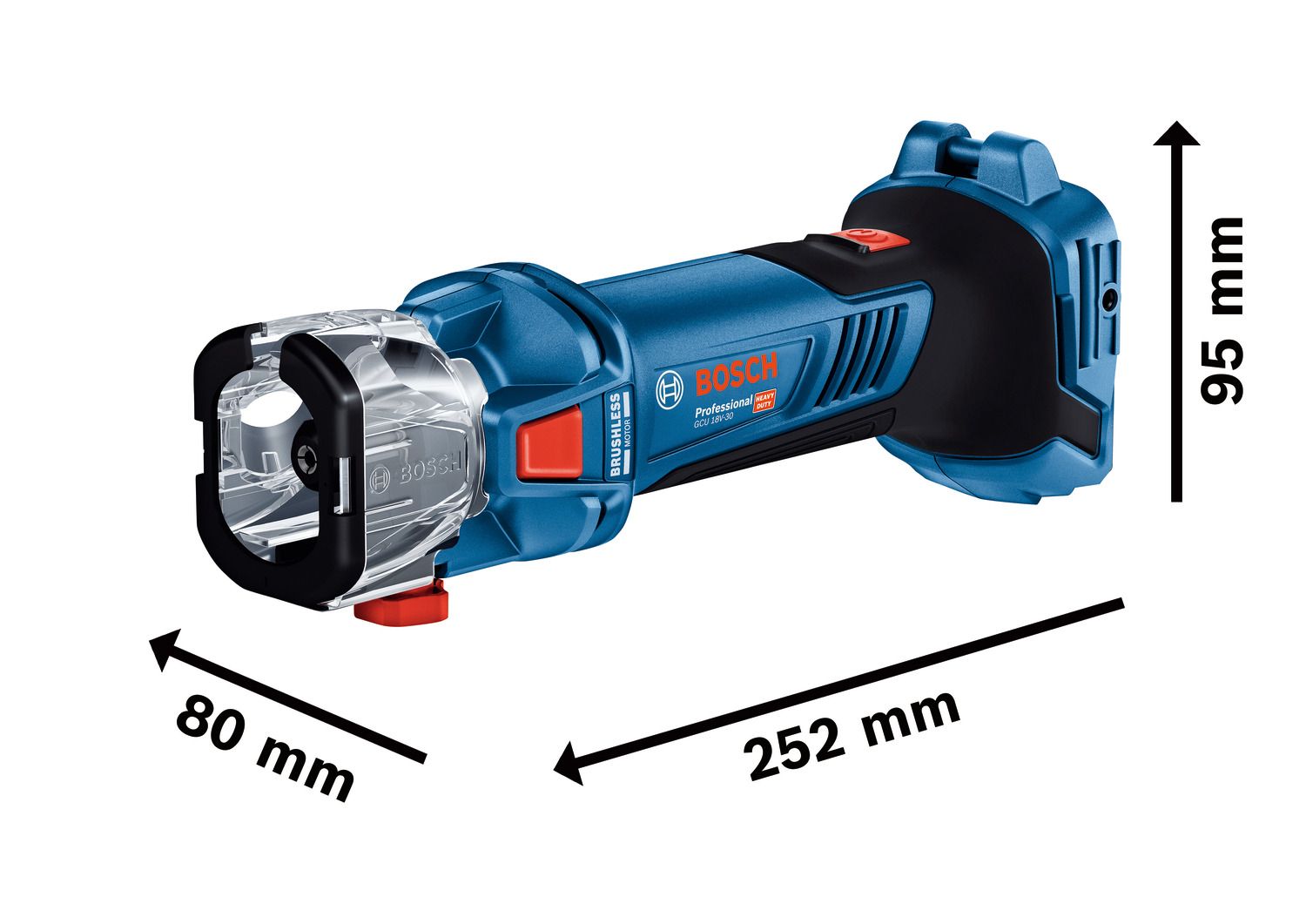 Bosch Professional GCU 18V-30 Accu gipsfrees 18V Basic Body - 06019K8000