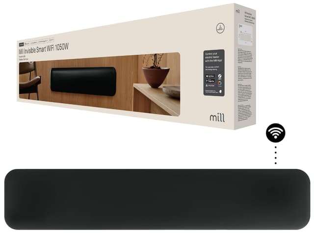 Mill Invisible WiFi Gen4 panelradiator PA1050LWIFI4sort (sort)