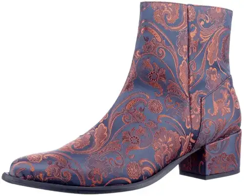 Mascolori blauw combi 14012 - maat 42 enkellaars blauw combi - maat 42 Calandschoen