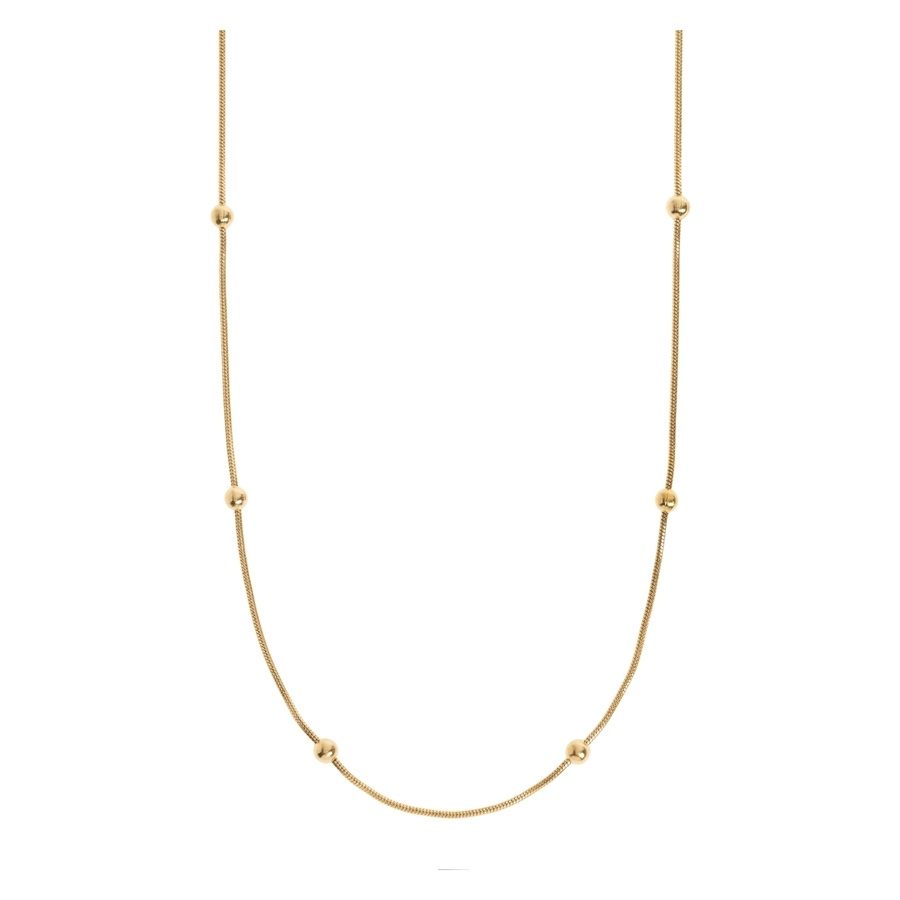 Timi Of Sweden Isabella Snake Ball Chain Necklace Stainless Steel