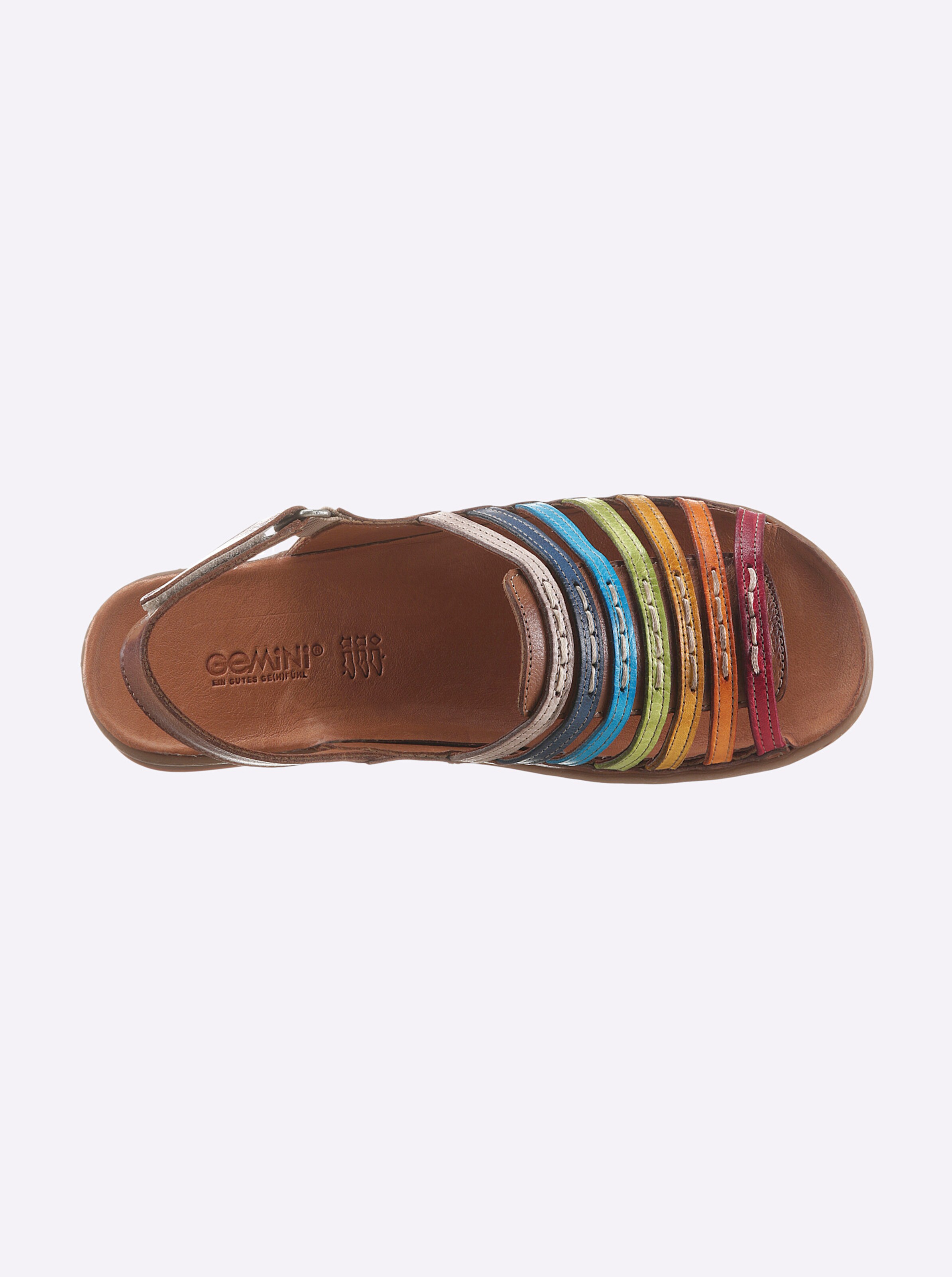 Gemini Sandale in braun-bunt