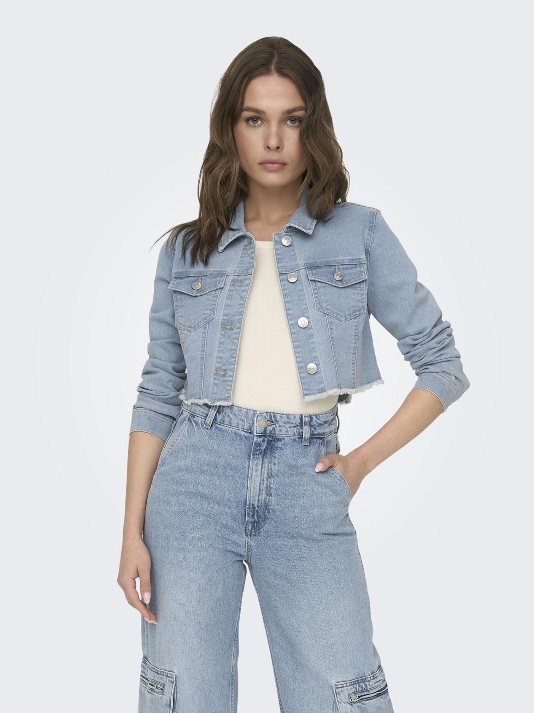 ONLY Jeansjacke »ONLWONDER LS CROPPED DNM JACKET GUA NOOS«