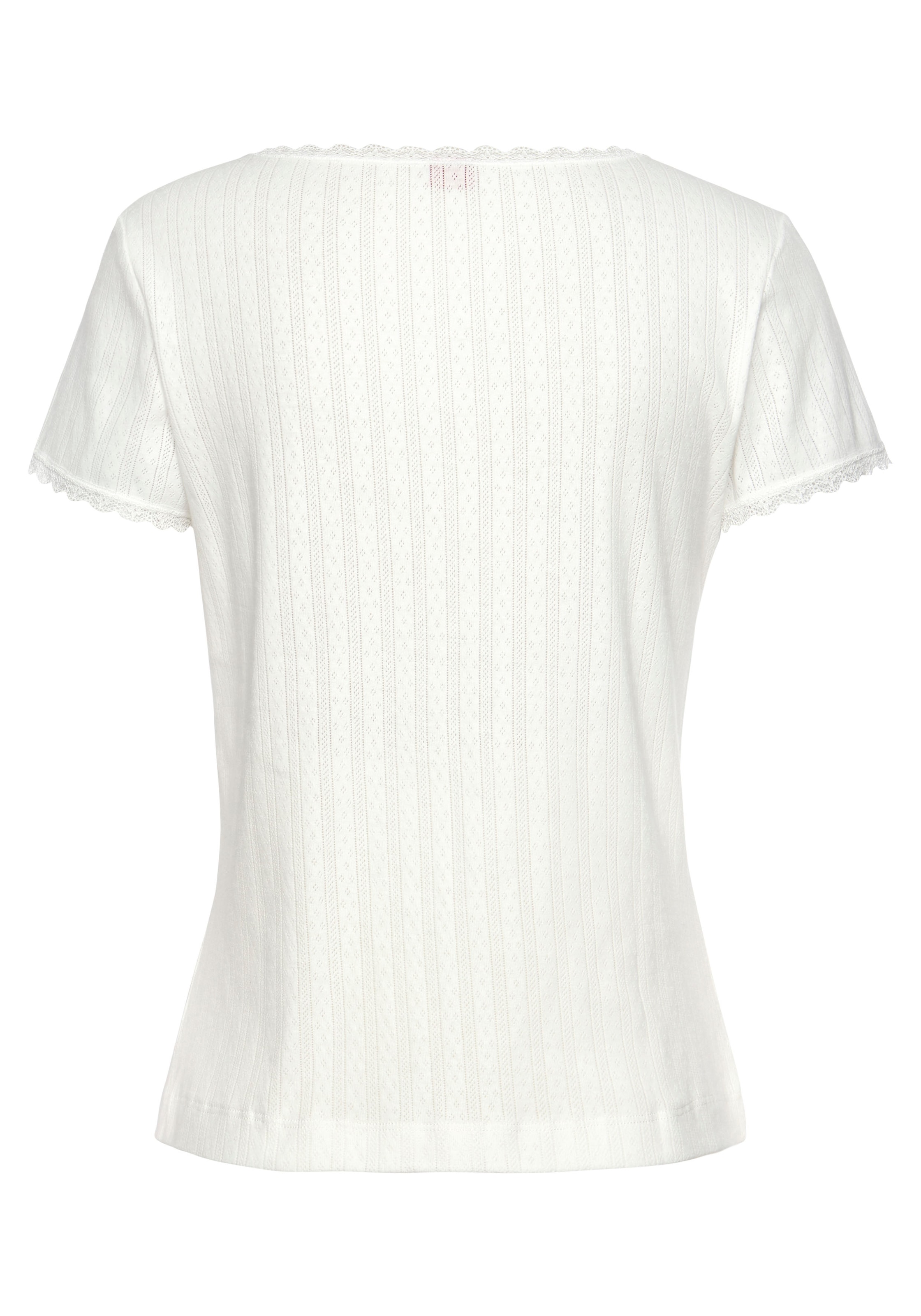 s.Oliver Pyjamaoberteil , aus Ajour-Strick