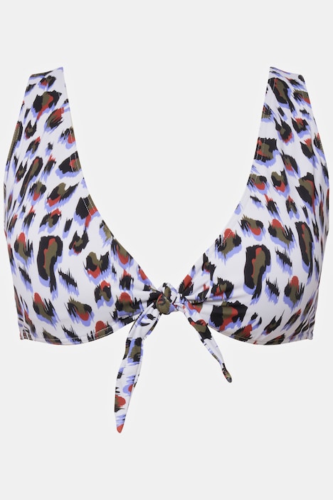 Bikini-Top, Softcups, Color Leo, Knoten