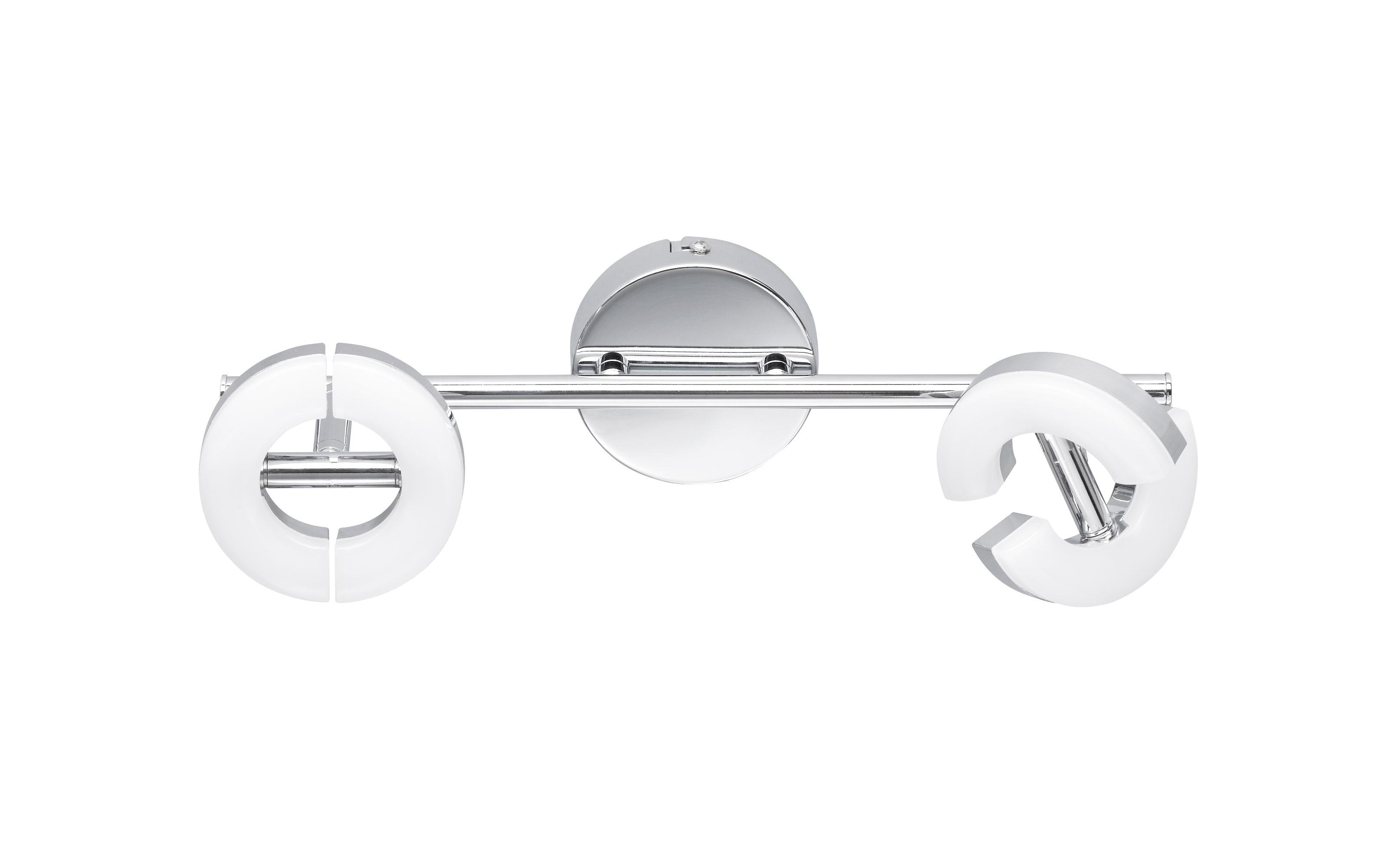 LED-Deckenleuchte Donut, Chrom, 2-flammig, 34 cm