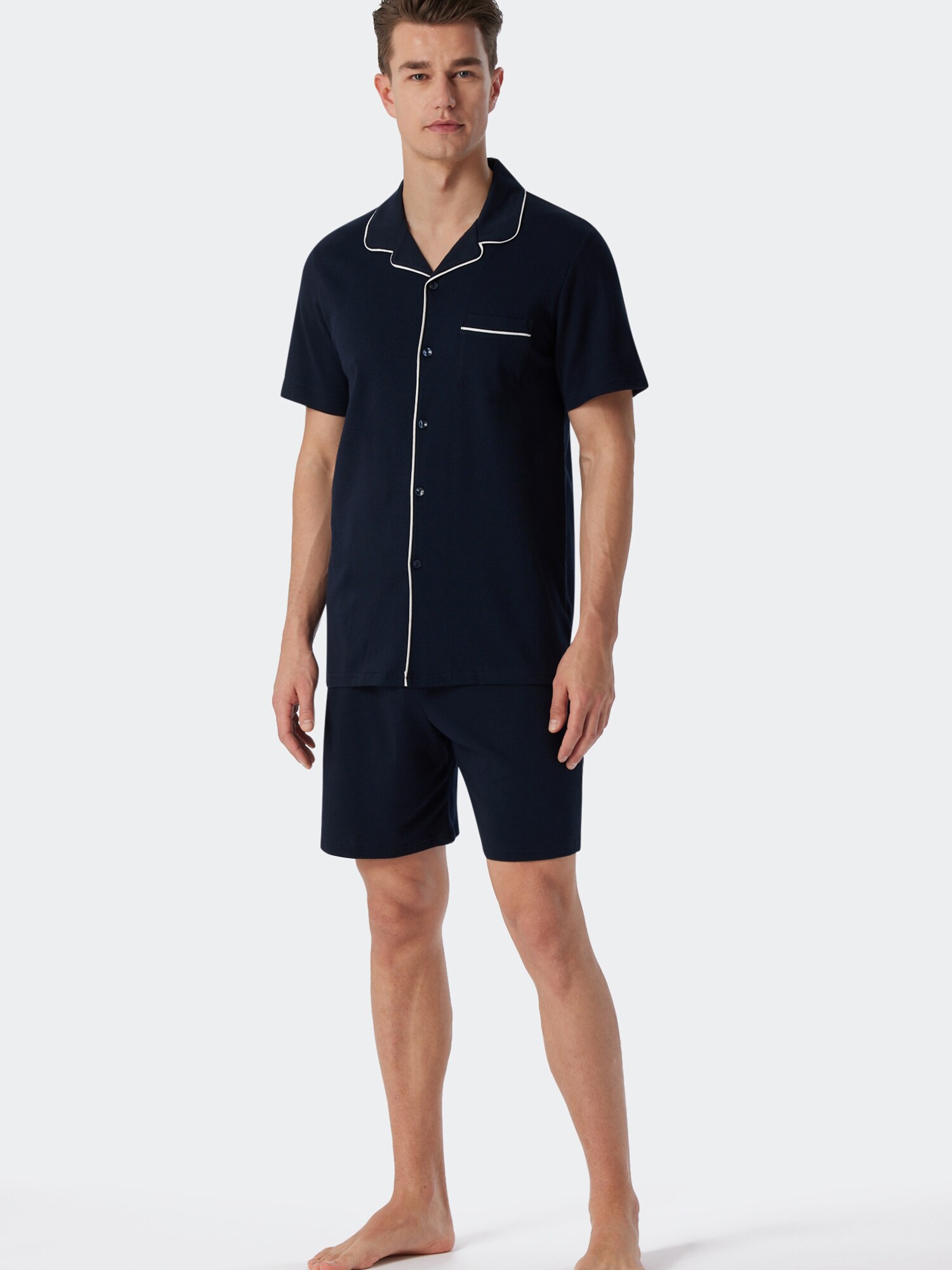 Schiesser Herren Pyjama Fine Interlock