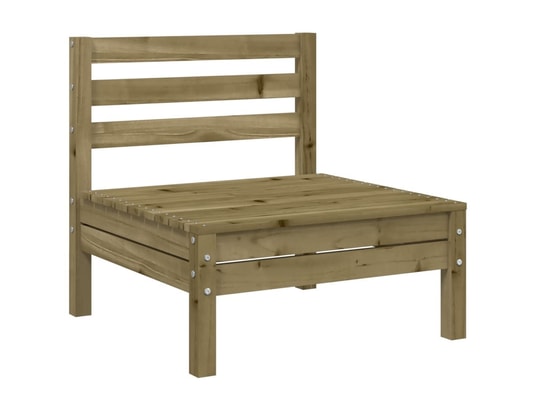 VIDAXL - Canapé de jardin 3 places avec repose-pieds bois pin imprégn...