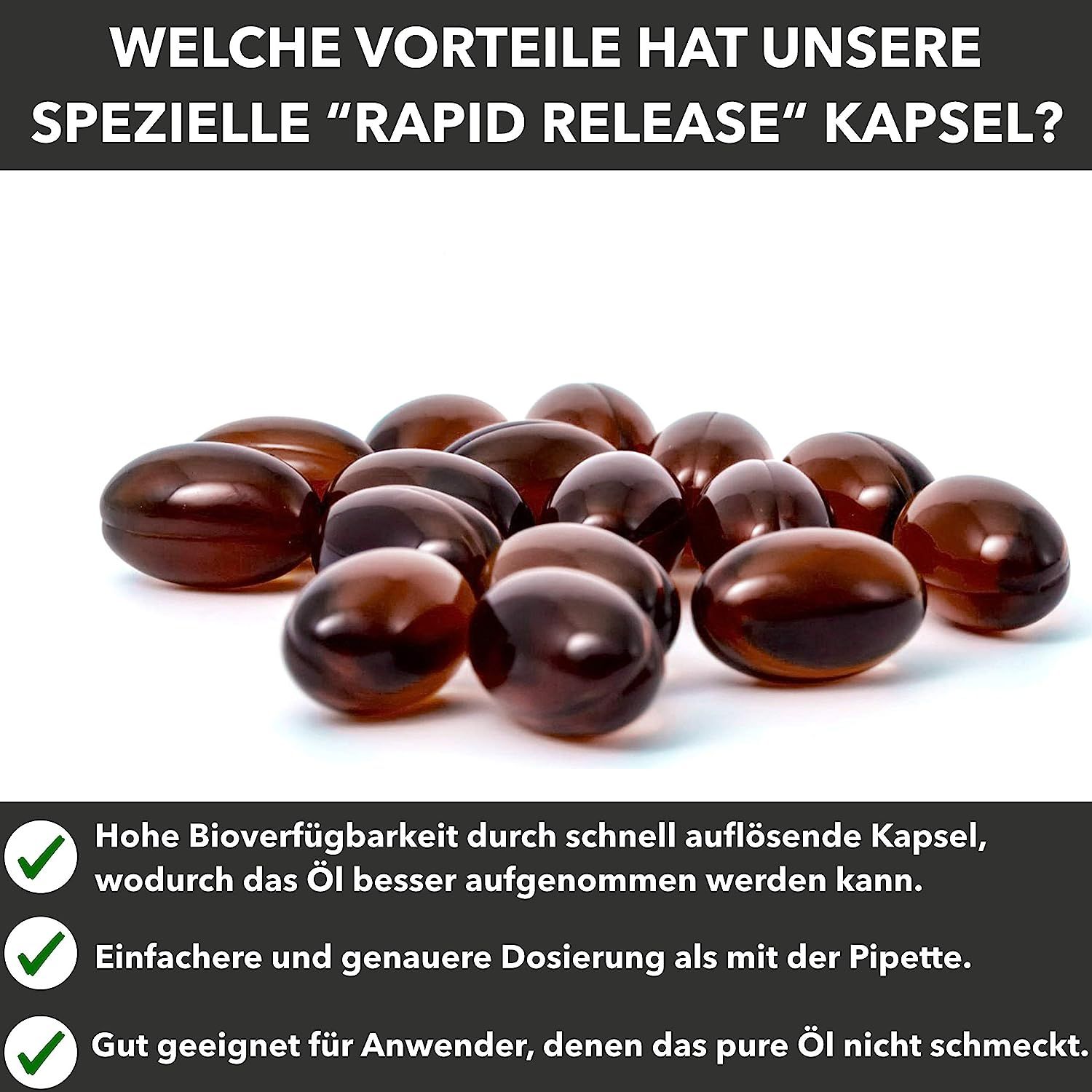 Hanföl in Softgel-Kapseln