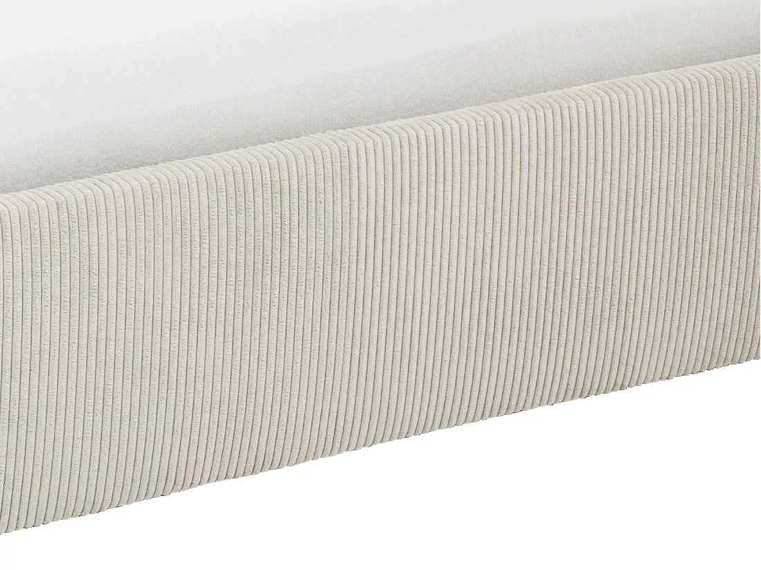 Sommier coffre 140 x 190 cm en velours côtelé - Crème - PONTOS II de YSMÉE