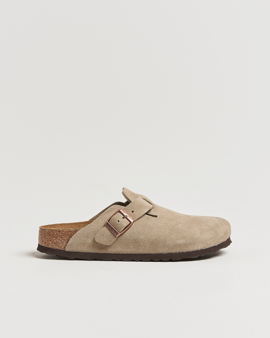 BIRKENSTOCK Woman Boston Soft Footbed Taupe Suede