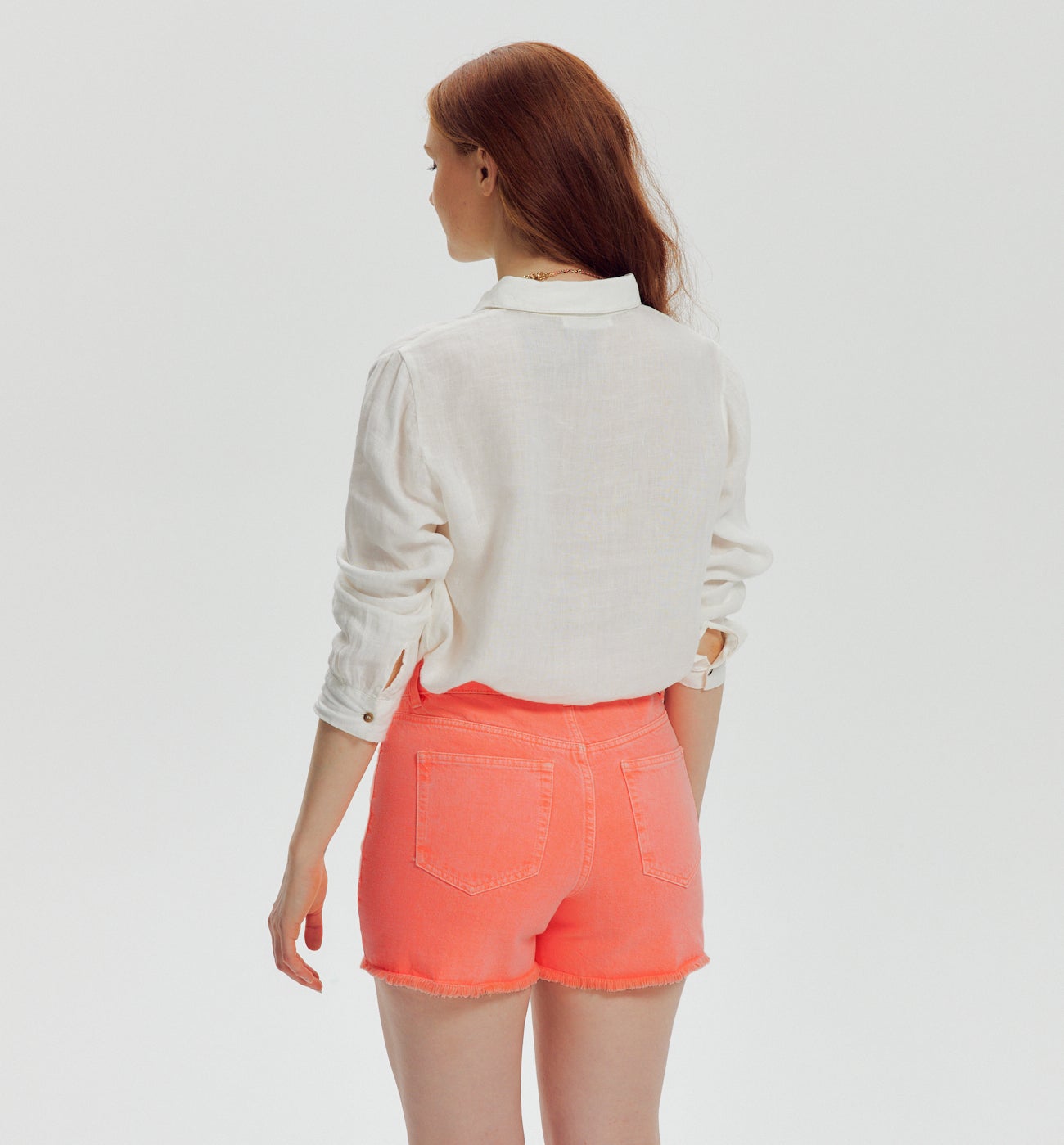 Short en jean pastel Femme - Corail