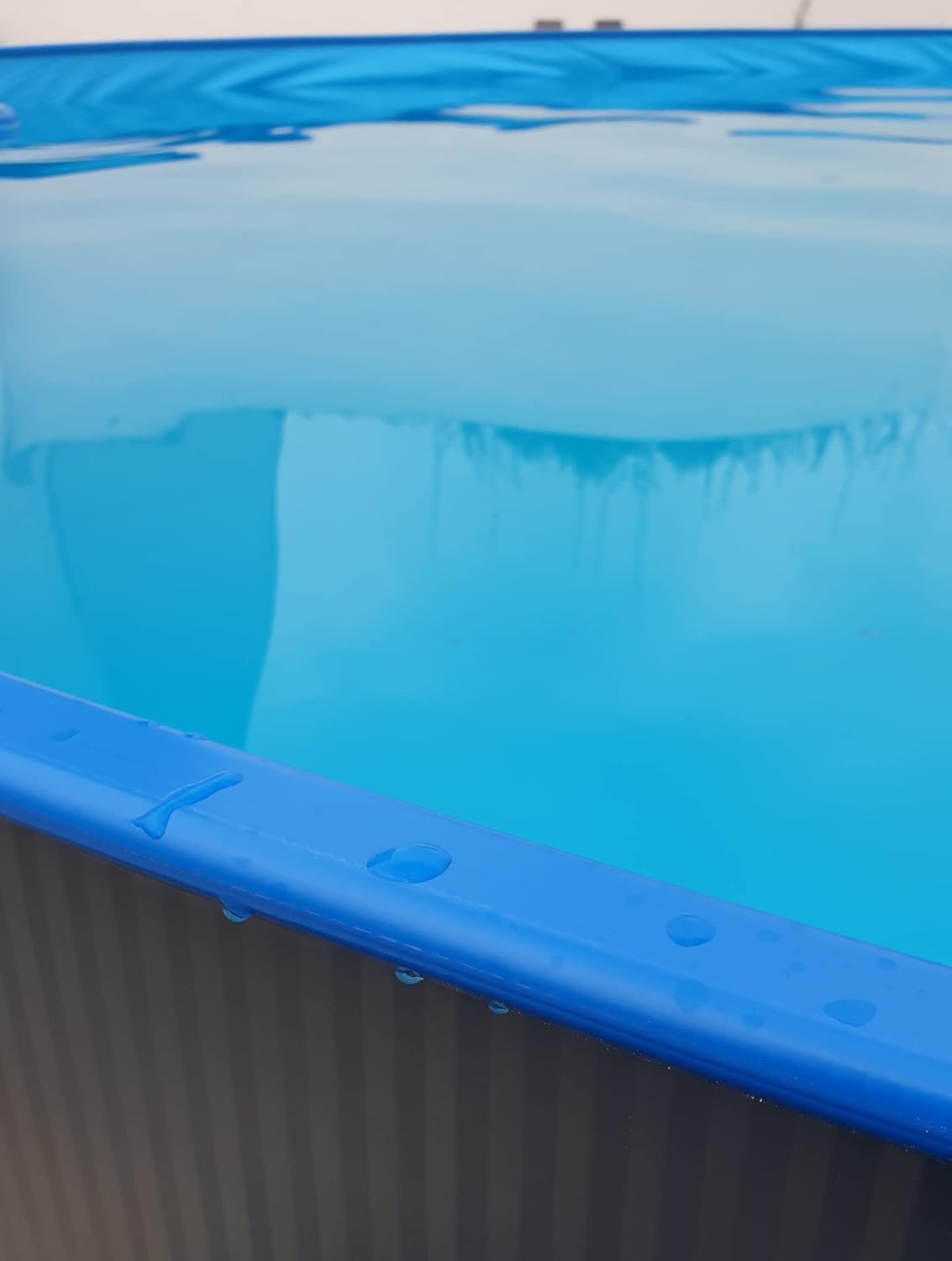 STEINBACH Stahlwandpool Set Nuovo – 011101G – Ø 350 x 120 cm – Runder Pool in Grau für bis zu 10.400 l Wasserinhalt – Mit winterfester Blauer Innenfolie und zahlreichem Zubehör