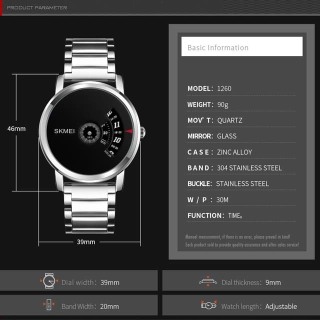 Vandtæt Quartz Metal Armbåndsur Armbåndsur Ur