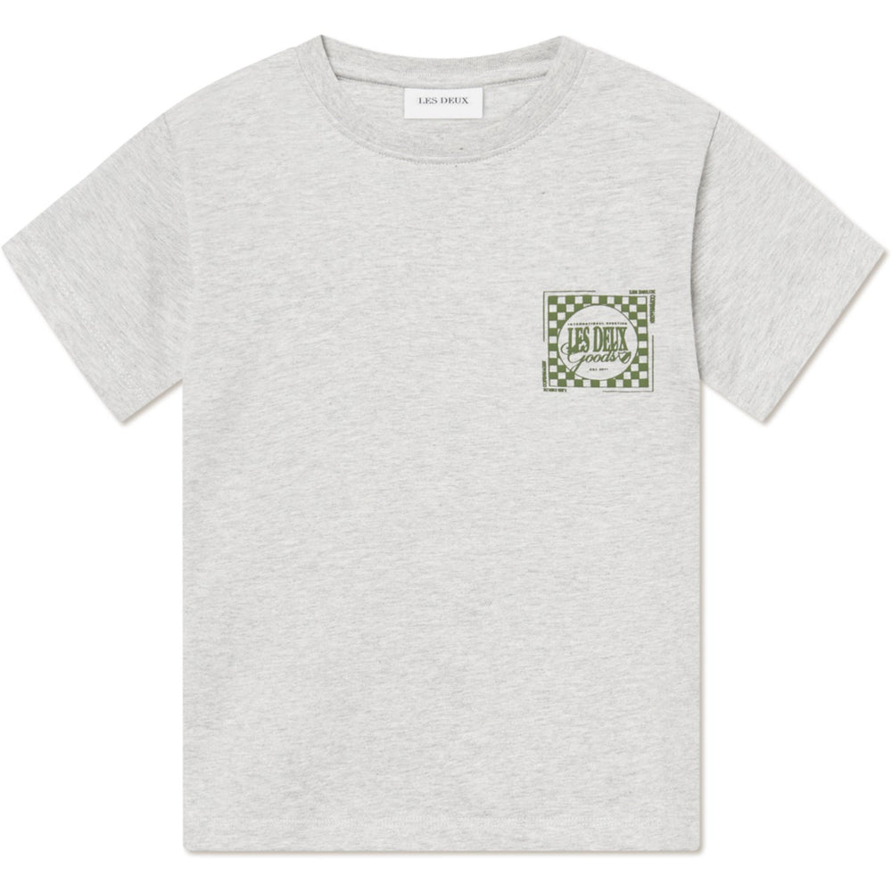 Køb Les Deux Kids Snow Melange/Chive Green Goods T-Shirt