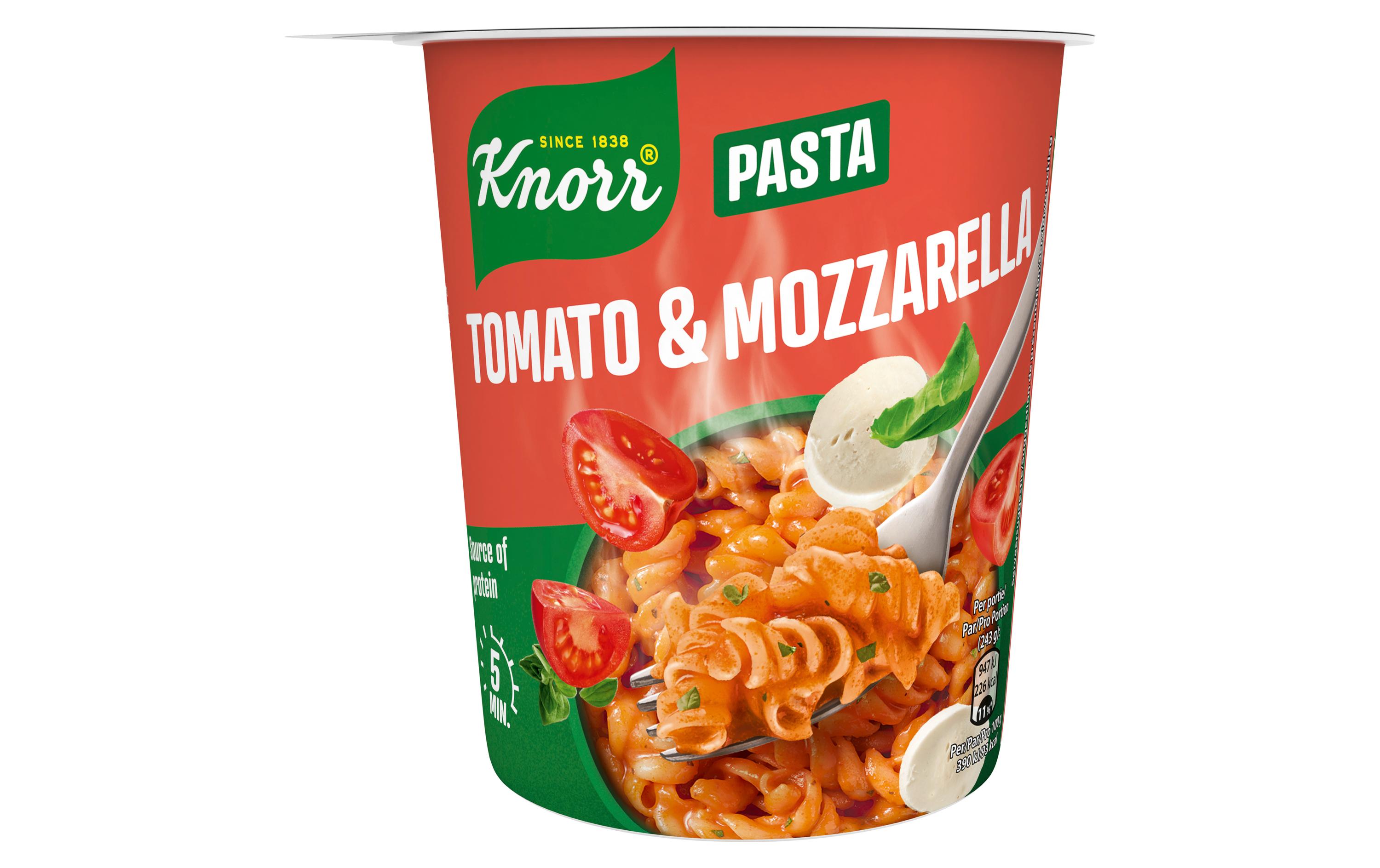 Fertiggericht Pasta Snack Tomato Mozzarella 63 gInstant Nudeln mit Tomaten-Mozzarella-Geschmack