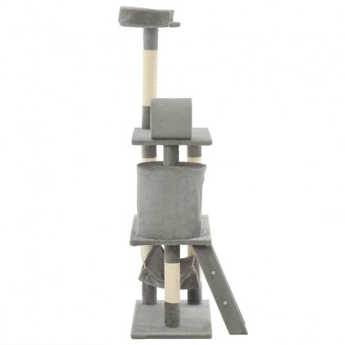 Arranhador para gatos com corda de sisal, cinza