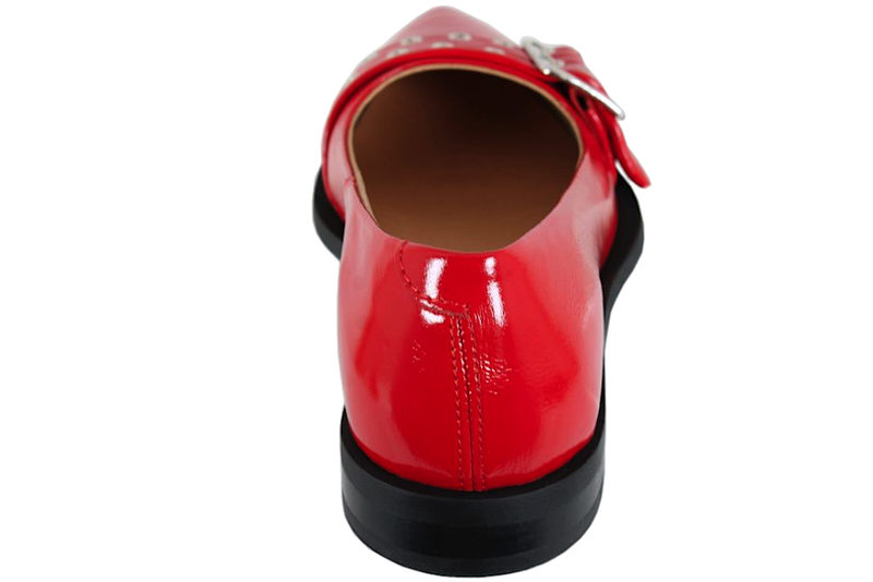 PAVEMENT SASO LOW LOAFERS I RØDT LAKSKIND