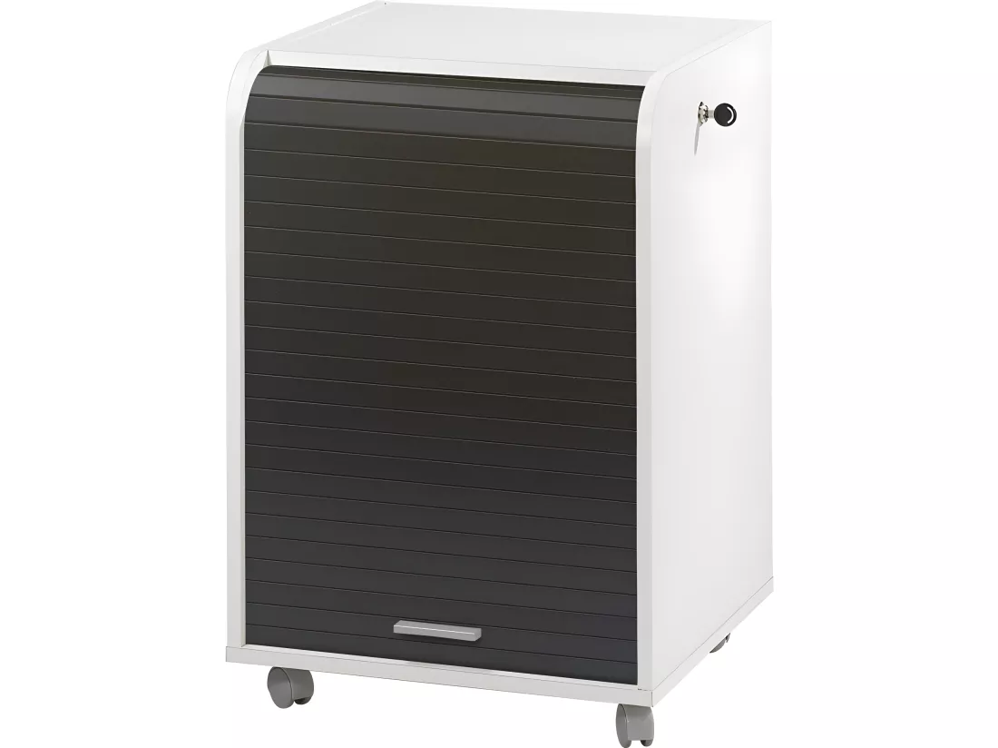Caisson de Bureau Blanc Bicolore - Coloris: Noir