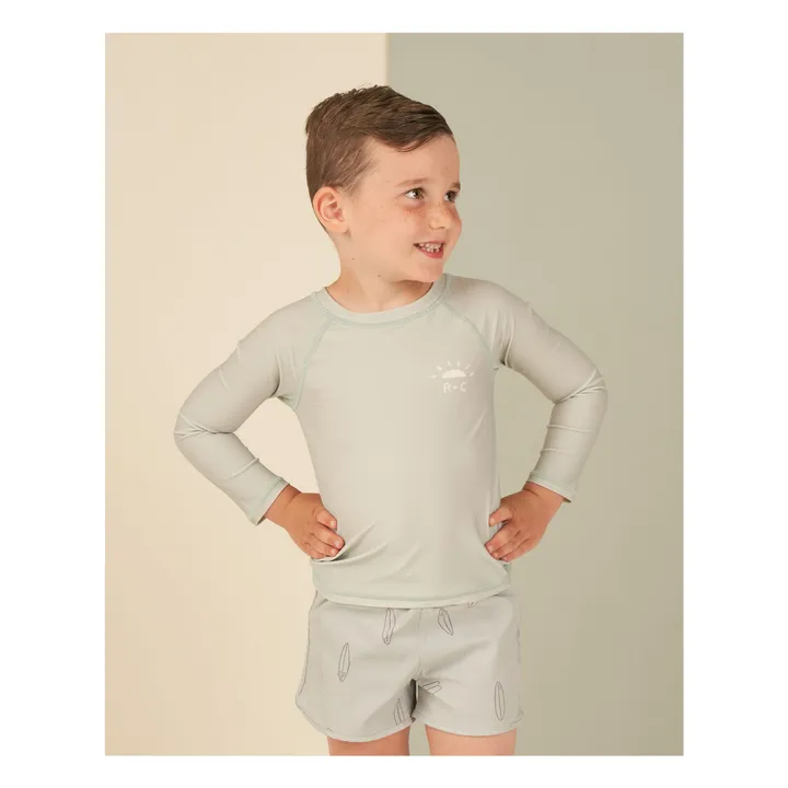 Rylee + Cru Short de Bain Surfboard | Vert de gris