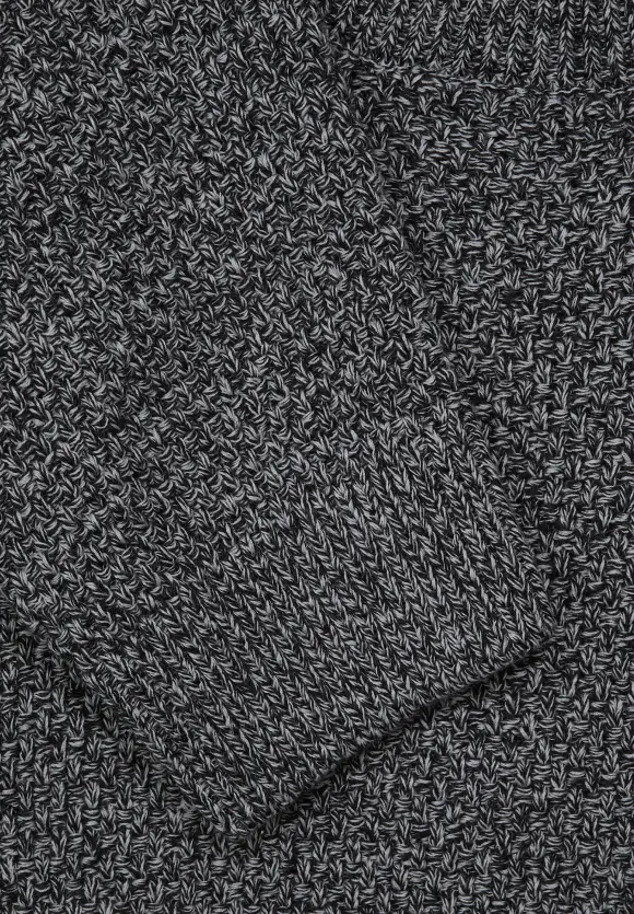 Mouliné Strickpullover - anthracite grey melange