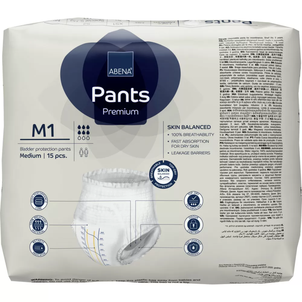 Abena Pants Premium bukseble M1 - 15 stk.