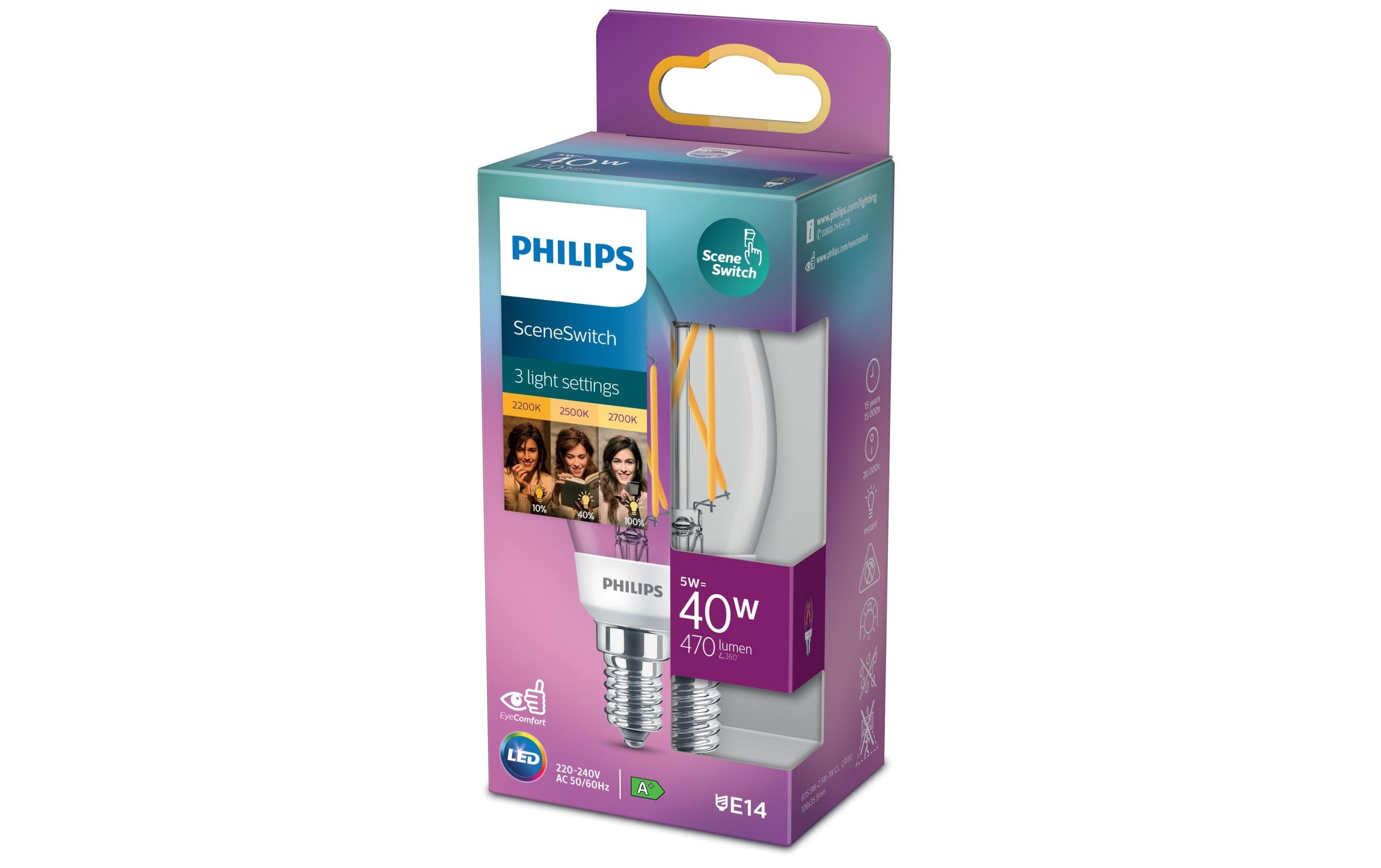 Philips LED-Leuchtmittel »2 W bis 45051 W (40 W)« E14 Warmweiss