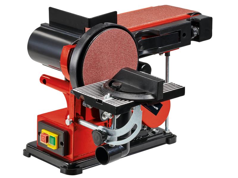 Einhell Band-Tellerschleifer TC-US380 Stand-Band-Tellerschleifer mit neig- und schwenkbarer Alutisch