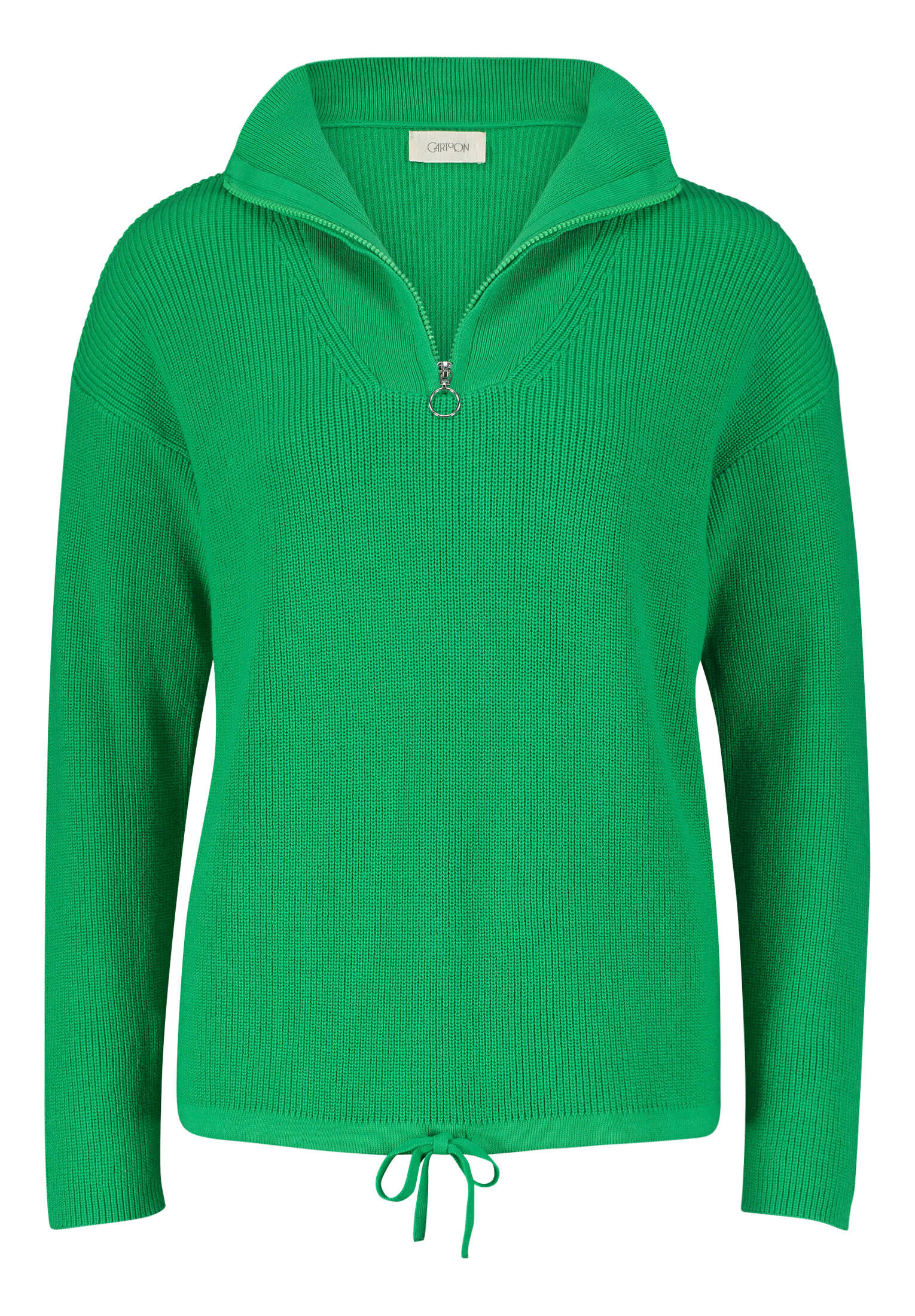 Cartoon| Damen Basic-Strickpullover mit Stehkragen