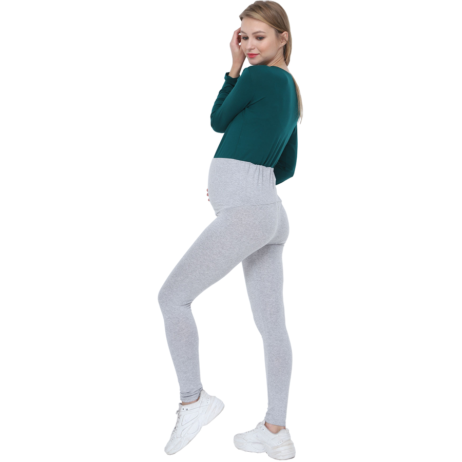 M.M.C. Umstandsleggings Komfortabel Hellgrau