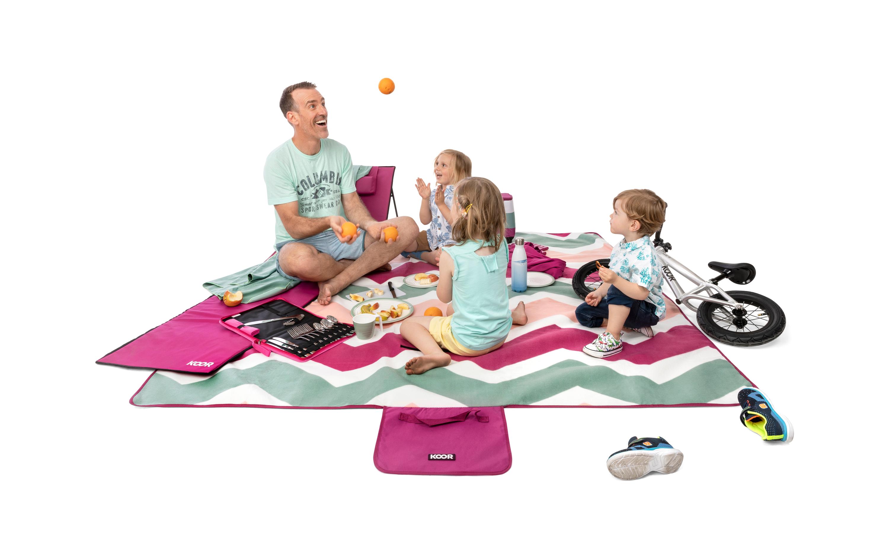 Picknickdecke Monte-Magenta 200 x 200 cmModische Picknick-Decke in sommerlichen Trendfarben