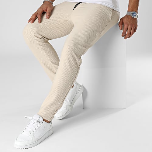 Pantalon Jogging Texturé Beige