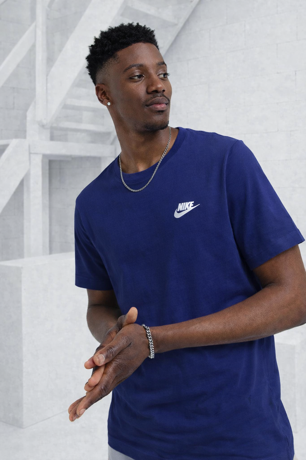 Nike Sportswear Club T-Shirt Heren Donkerblauw