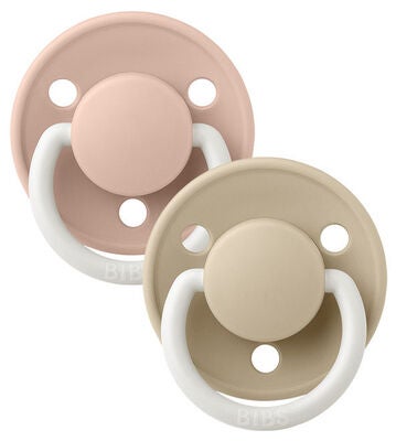BIBS Smokk De Lux 2-pack Silicone, Blush Glow/Vanilla Glow