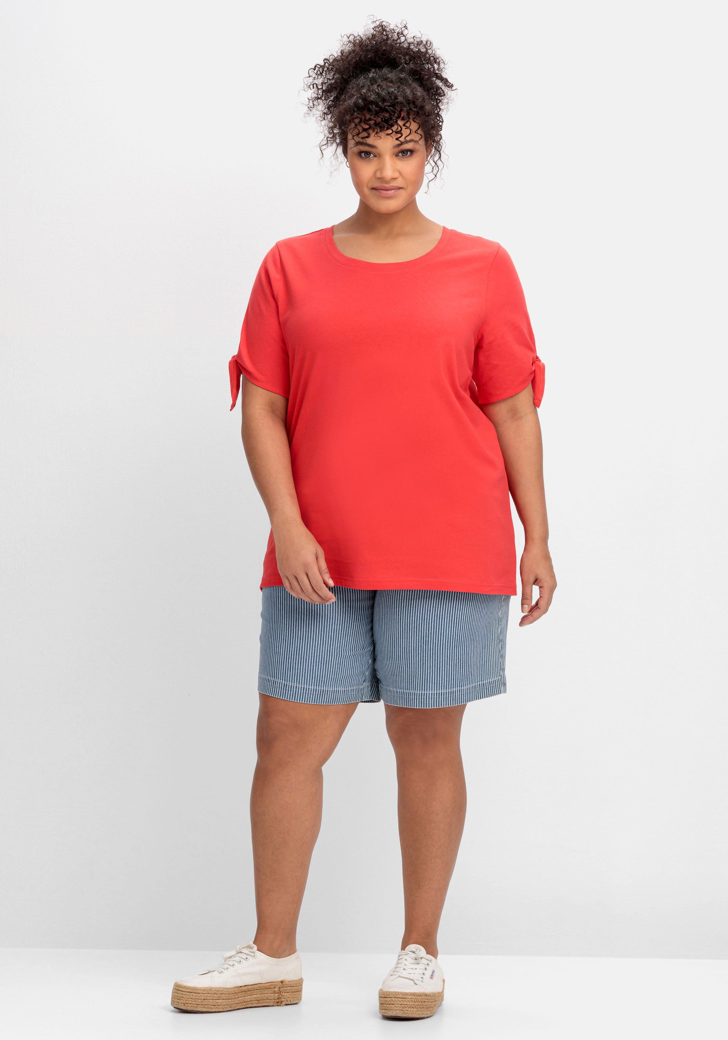 Shirt mit Knotendetail am Ärmelsaum