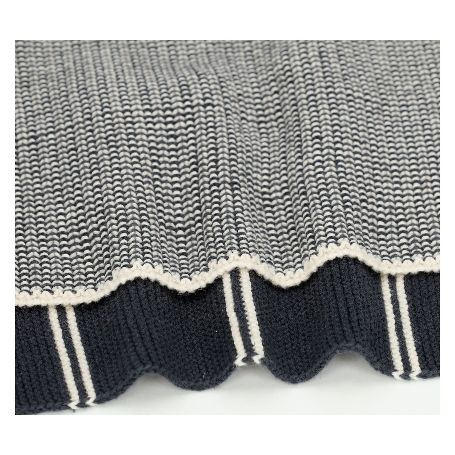 Vaatdoekjes, gebreid katoen, donkergrijs, 2 stuks, set 2, 25 x 25 cm