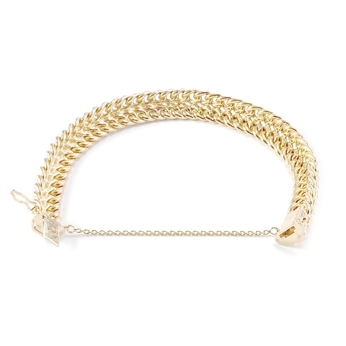 Bracelet d'occasion or 750 jaune maille fantaisie 19 cm