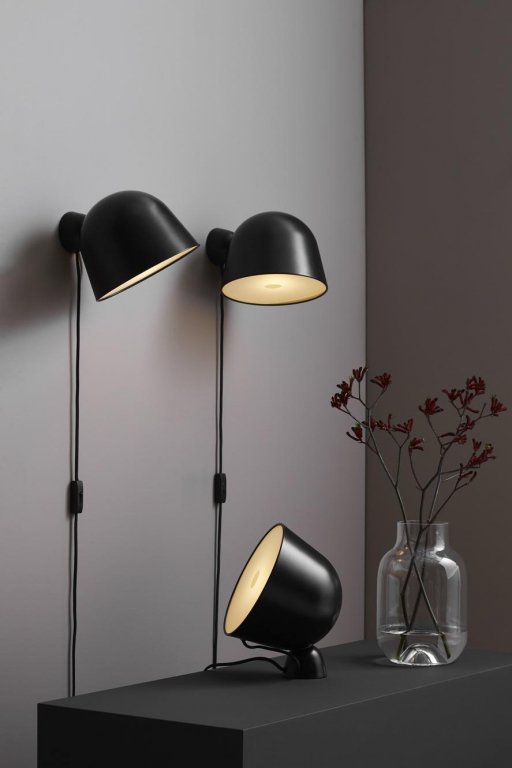 Woud Kuppi wandlamp black