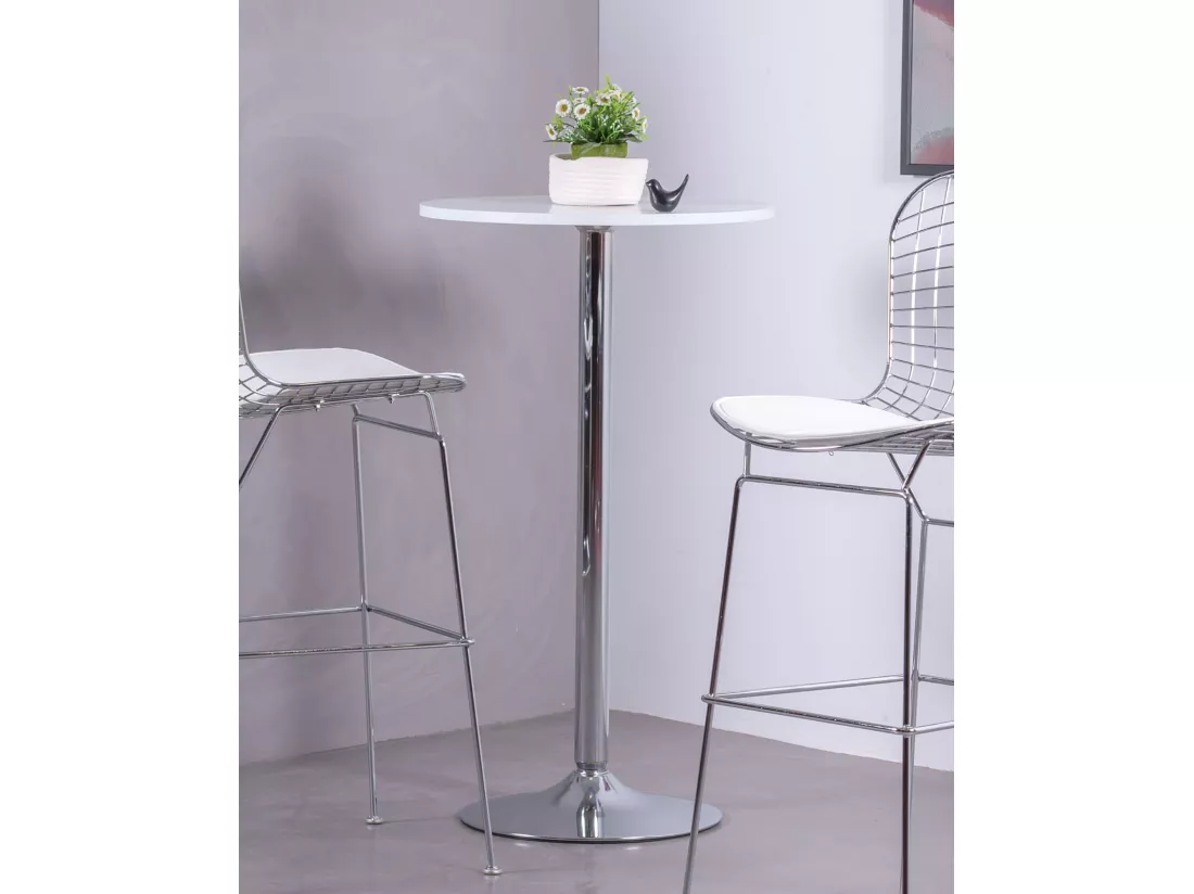 Table haute design - Boom - Blanc