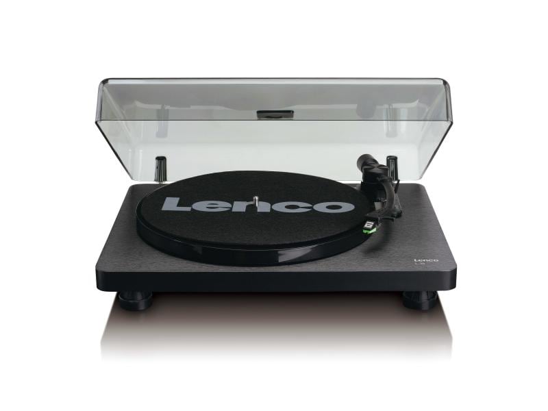 Lenco Plattenspieler L-30 Schwarz Plattenspieler mit integriertem Stereo-Vorverstärker