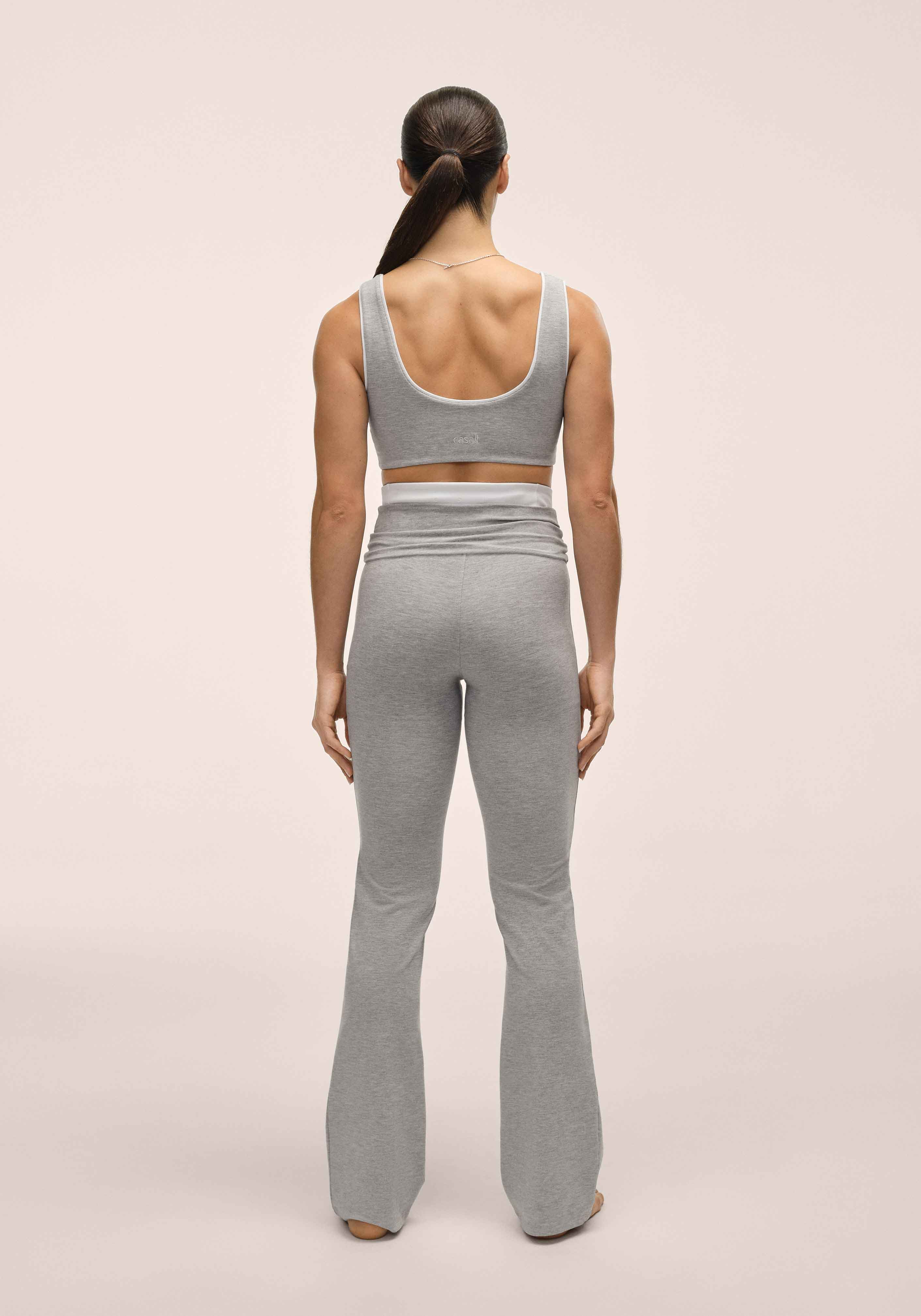 Sublime Folded Flare Pants Grey Melange