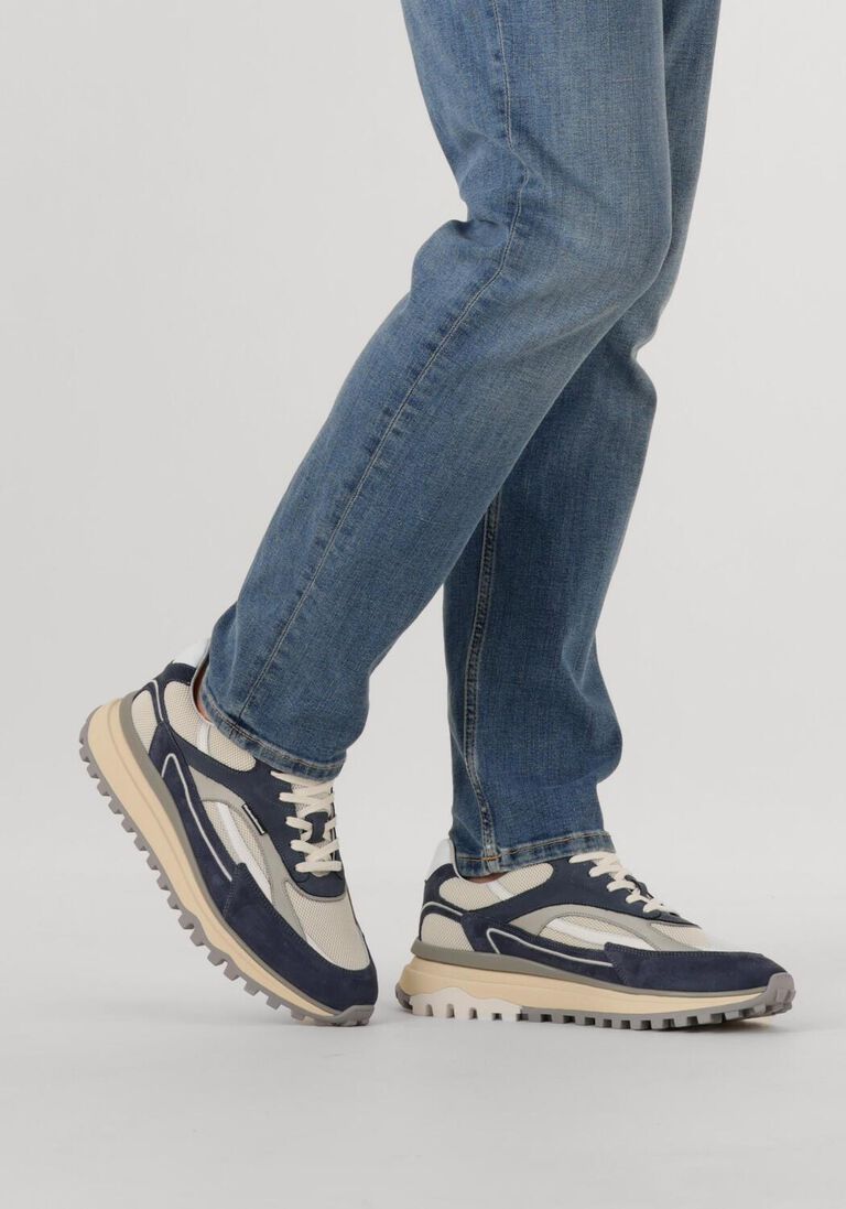 blauwe floris van bommel lage sneakers sfm-10172 de gripper