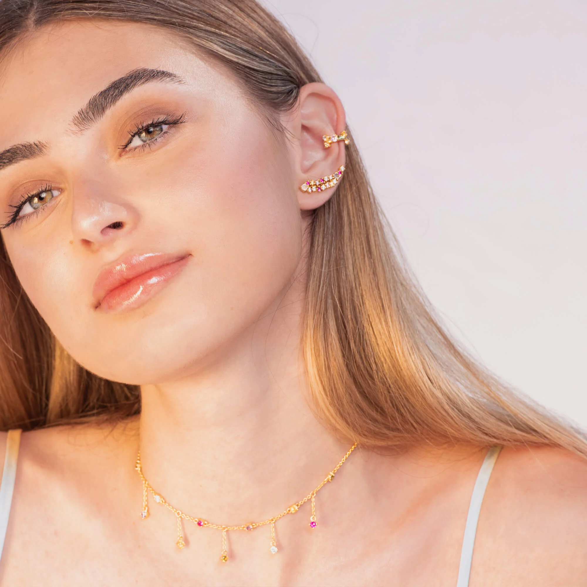 SAUVAGE - Les boucles d'oreilles grimpantes | Rose