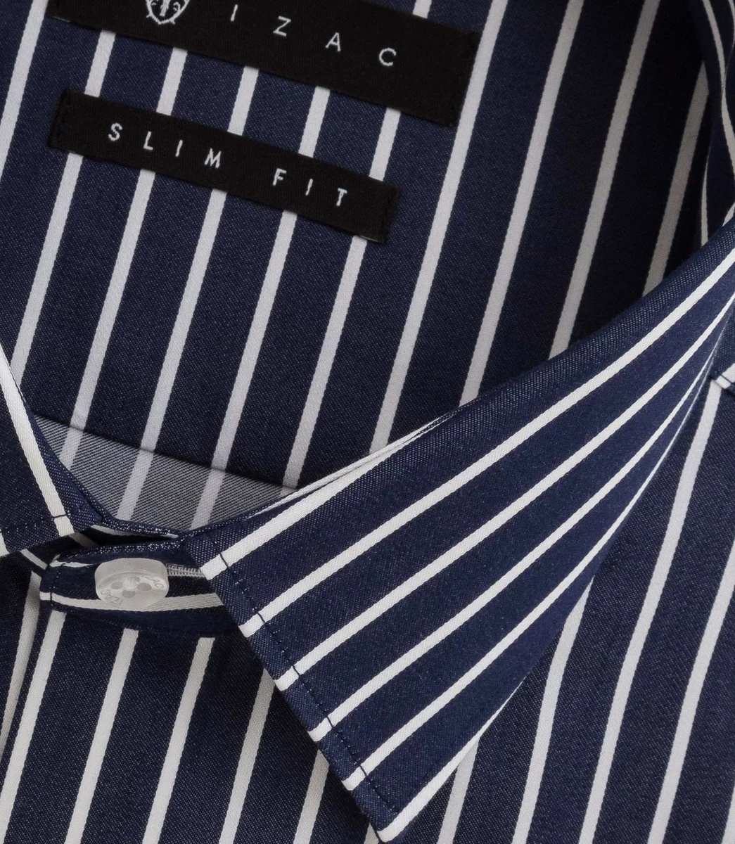 Chemise à rayures bleu 