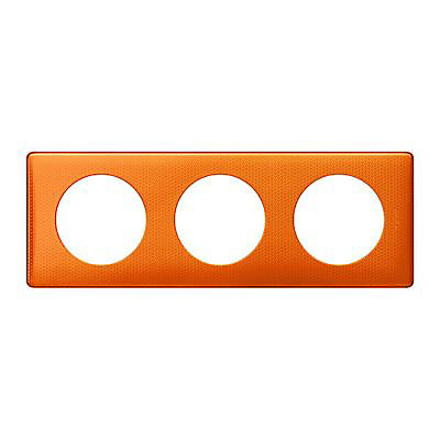 Plaque de finition triple Legrand Céliane Métal Orange Snake