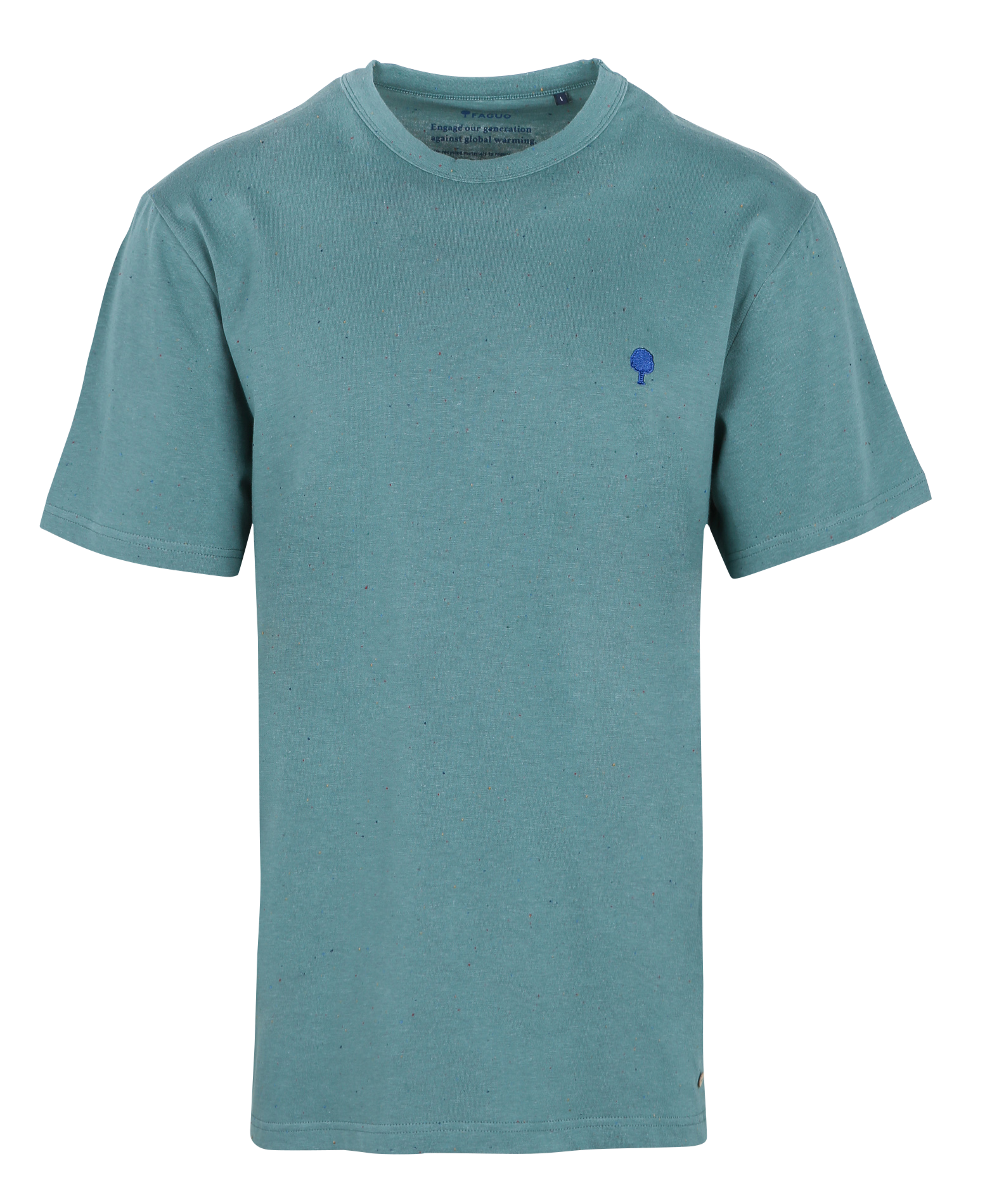 LUGNY - Tee-shirt col rond en coton mélangé | Vert