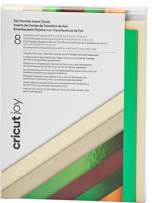 Cricut Joy A6 Foil indsætningskort 8-pak (cameron)